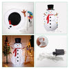 4ft 100LED 20 Lanterns Cashmere Fabric Retractable Snowman Garden Snowman Decora