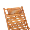 Bamboo Sun Lounger Garden Deck Chair Recliner Sun Chair Bed 5 Level Adjustable