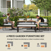 9 Seater Outdoor Corner Sofa Set with Wide and Deep Seats Natural