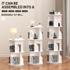 4 Tiers Rotating Bookshelf Corner Bookcase Floor Standing Book Storage Baijqfagk
