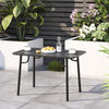 Outdoor Dining Table Metal Slatted Garden Patio Tables Bbq Drinks Serving Table
