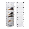 DIY Stackable 10x Plastic Tall Modular Cubes Drawer Shoe Rack Storage Cabinet