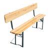 2PCS/ SET Garden Bench Portable Folding Camping Picnic Trestle Bench w/ Backrest