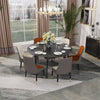 Retractable Dining Table Heavy Duty Sintered Stone Variable Shape for 4-10 Seat