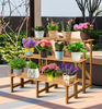 3-Tier Plant Pot Stand Freestanding Ladder Step Shelf Rack Flower Display Shelf