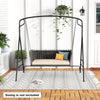 Outdoor Metal Hanging Swing Frame Garden A-Shaped Porch Swing Stand w/Side Bars