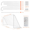 2025New Soccer Goal 12x6ft with Net/Straps Anchor for Training Backyard Practice
