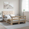 Bed Frame with Solid Pine Wood Headboard 140 x 200 , Bed, Double Bed, F6Y7