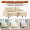 L-Shaped Sofa Bed 3 Seater Corner Sofa Convertible Settee with Storage, Beige