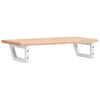 Basin Shelf Wall Mounted Steel and Solid Wood Beech