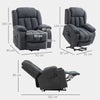Oversized Riser and Recliner Chairs for the Elderly with Massage Function Grey