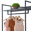 Industrial Open Wardrobe 4 Shelves Clothes Rail Rack