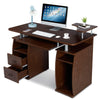 Computer Desk Home Office Workstation with 2 Drawers & Storage Compartments