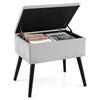 3-in-1 Storage Organizer Seat Home Vanity Stool Velvet Storage Stool