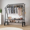 Heavy Duty Metal Double Rail Clothes Garment Hanging Rack Shelf Display Stand UK