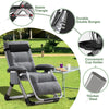 NAIZEA Outdoor Padded Lawn Recliner Zero Gravity Chair Folding Chaise Chairs