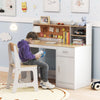 Kids Study Desk and Chair Set Student Table and Chair-White