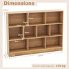 3-Tier Freestanding Storage Organizer 10-Cube Bookshelf with 2 Anti-Tipping Kits