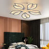 Maple Leaf Chandelier White Frame LED Ceiling Light Living Room Pendant Lights