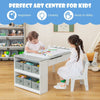 2-in-1 Kids Art Table and Easel Set Toddler Play Activity Drawing Desk w/Chairs