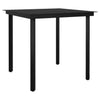 5 Piece Garden Dining Set Black vidaXL