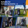 Garage Golf Storage Rack Bag Stand w/Detachable Side Golf Club Rack-Black