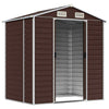 Vopese Garden Shed Brown 191x130x198 Galvanised Steel, Storage Shed Metal R4G8