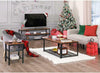 Coffee Table Tea Table with Metal Frame,Wood Coffe Table with Open Storage Shelf