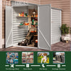5X9FT Outdoor Garden Storage Shed Metal Lean to Pent Shed for Tool Bike
