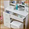 Dressing Table w/ 10 LED Lights Mirror Bulbs Stool Hollywood Makeup Vanity Desk