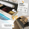 OTTOMAN LIFT UP STORAGE BED UPHOLSTERED BED FRAME DOUBLE & KING SIZE 4FT6 5FT