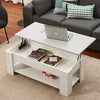 Lift Up Top Coffee Tables with Hidden Storage and Shelf Modern Rectangle Sofa