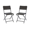 7pcs Plastic Rattan Effect Folding Beer Picnic Dining Outdoor Table Chairs Set