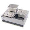 Electric Food Warmer Catering 4/6 Pot Wet Well Heat Restaurant Bain Marie Buffet