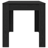 Black Oak Dining Table 140x74.5x76 cm - Made of Engineered Wood