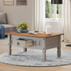Corona Coffee Table Grey Wax 1 Drawer Solid Pine Living Room