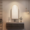 Arched Bathroom Mirror Cabinet Metal Framed Premium Gold Wall Mounted Storage