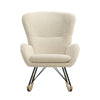 Luxury Teddy Fabric Upholstered Armchair Swing Chair Lazy Relaxing Rocking Chair