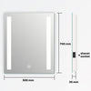 LED Bathroom Mirror Light Illuminated With Demister Shaver Socket all Sizes