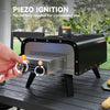 Outdoor Tabletop Gas Pizza Oven with 12" Pizza Stone & Peel, Black