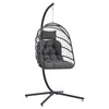 Hanging Egg Chair With Stand Rattan Garden Balcony Swing Egg Hammock In/Outdoor