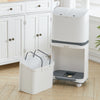 Kitchen Rubbish Waste Bin Recycling Dual Multi Compartment Pedal Dustbins Wheels
