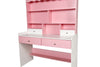 Kids Children Wooden Free Standing Study Writing Room Table Desk Shelves Drawers