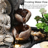 Tabletop Fountain Indoor Rockery Desktop Mountain Waterfall Ornament w/LED Decor