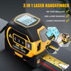 60m Digital Laser Tape Rangefinder Distance Measure Tool Steel Tape Ruler 3 IN 1