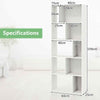 5-tier Bookshelf Bookcase Home Organizer Display Shelf w/ 10 Compartments