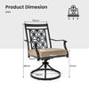 2 PCS Patio Swivel Chairs Outdoor Bistro Dining Chair Set with Soft Cushion