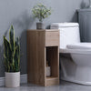 Slim Tall Bedside Table Cabinet with Drawer & Storage Space for Bedroom