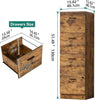 Lockable Filing Cabinet 4 Drawer Rustic Vertical Office Storage Cupboard Unit