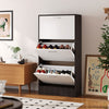 Compact Hallway Shoe Cabinet Wooden 3 Drawer Footwear Shoes Storage Organizer